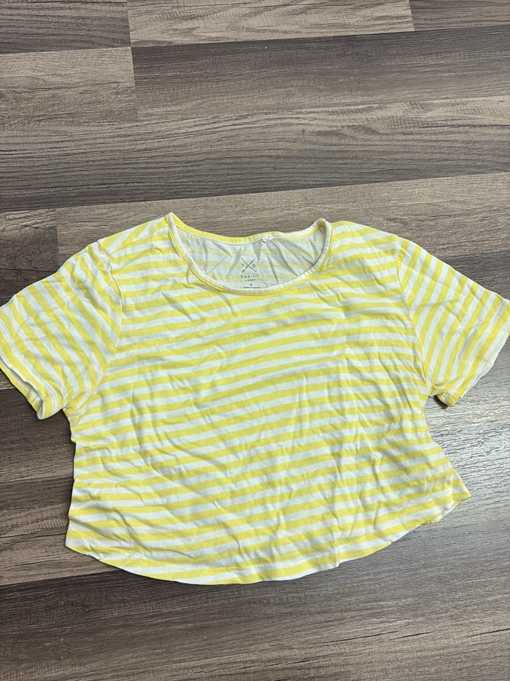 Pacsun Striped Yellow Cropped Tee - Women - Picture 2 of 2